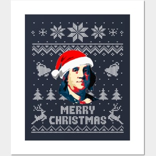 Benjamin Franklin Merry Christmas Posters and Art